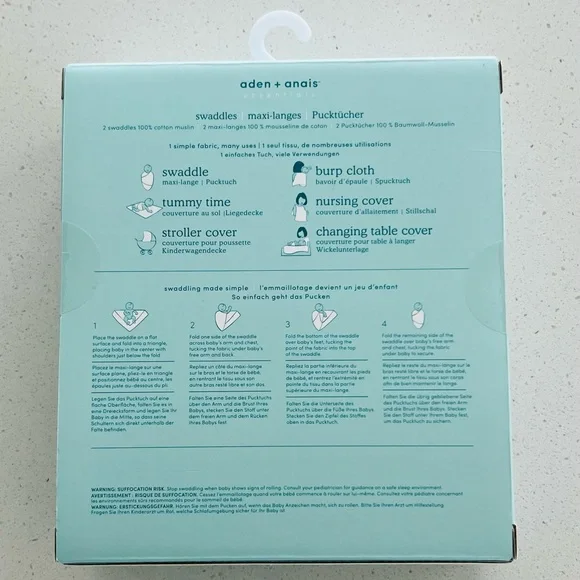 ✨SOLD on another platform 6.26.23 Aden + Anais Swaddles Space Cadet Print NWT - Picture 6 of 7